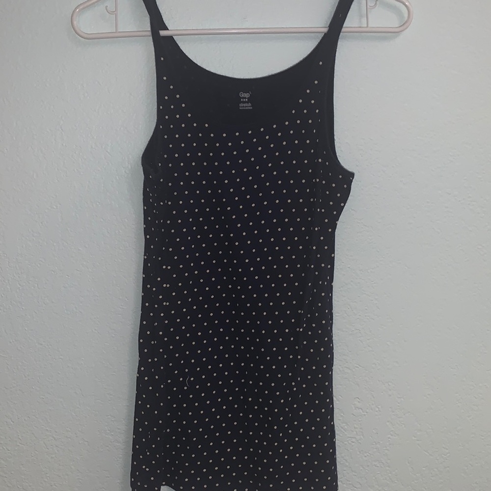 Gap Navy Polk-a-Dot Tank Top